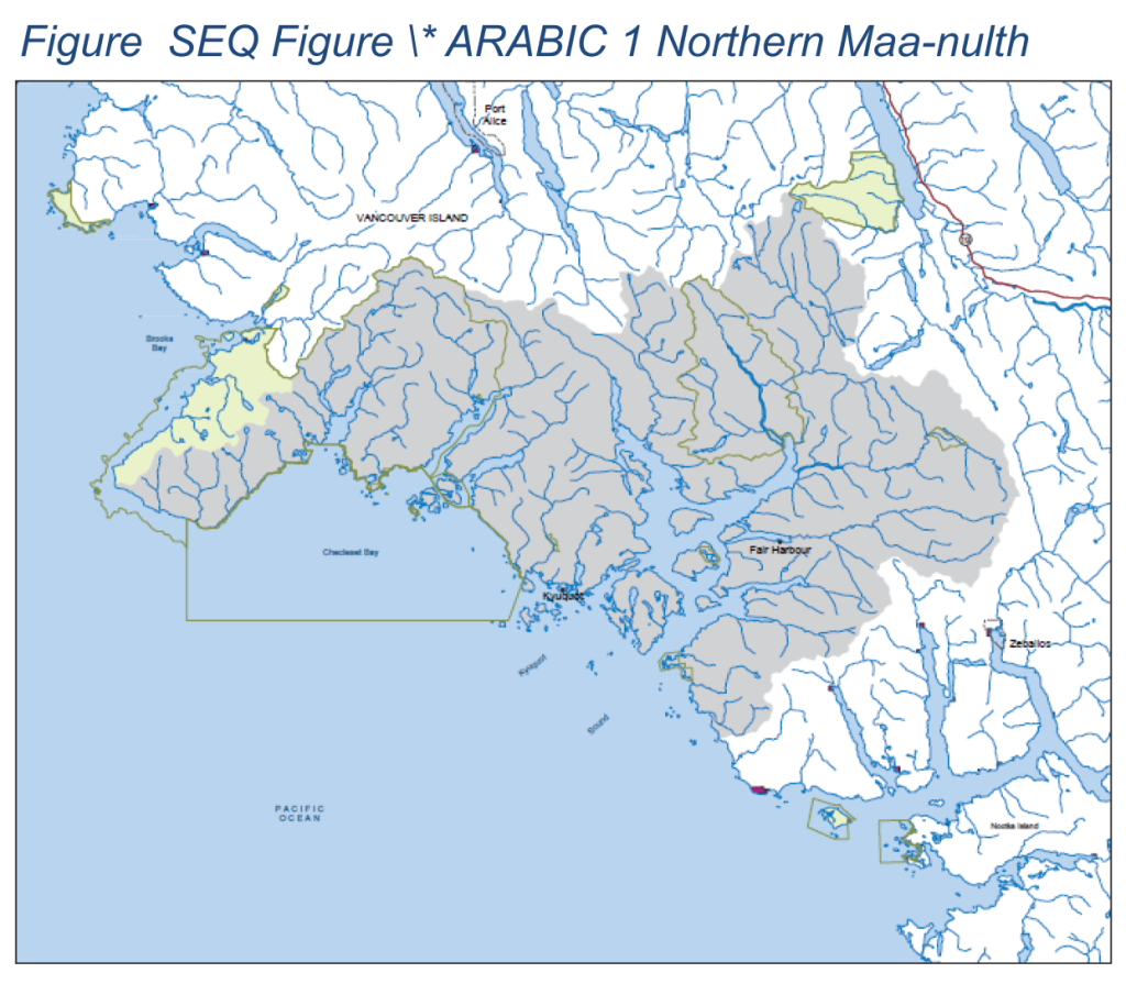 map of northern Maa-nulth